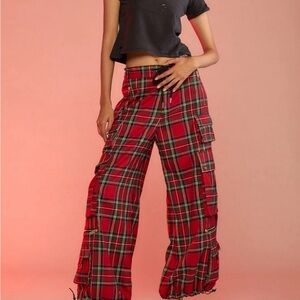 Tartan plaid Cynthia Rowley Cargo pants